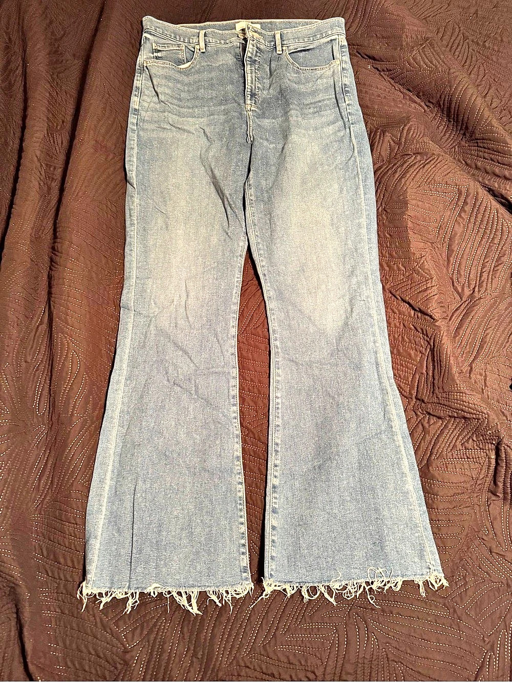 LOFT The Slim Flare Jeans Blue Waist 14
